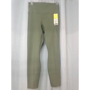 All in Motion Womens Olive Green Dynamic Flex Leggings Pockets Size M